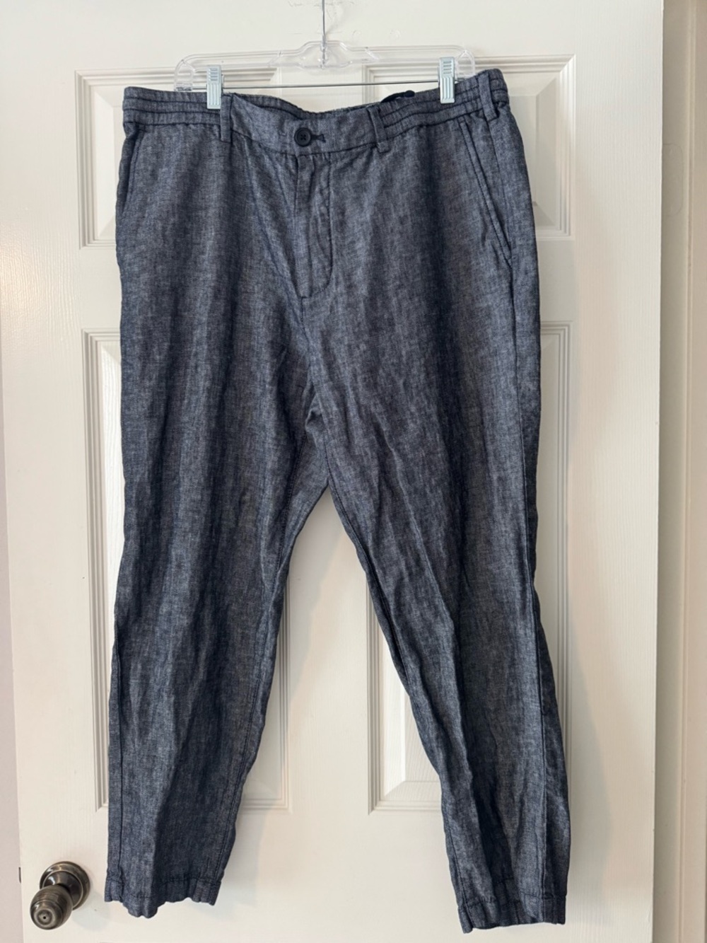 Banana Republic Mason Athletic Tapered Pant — Navy Heather